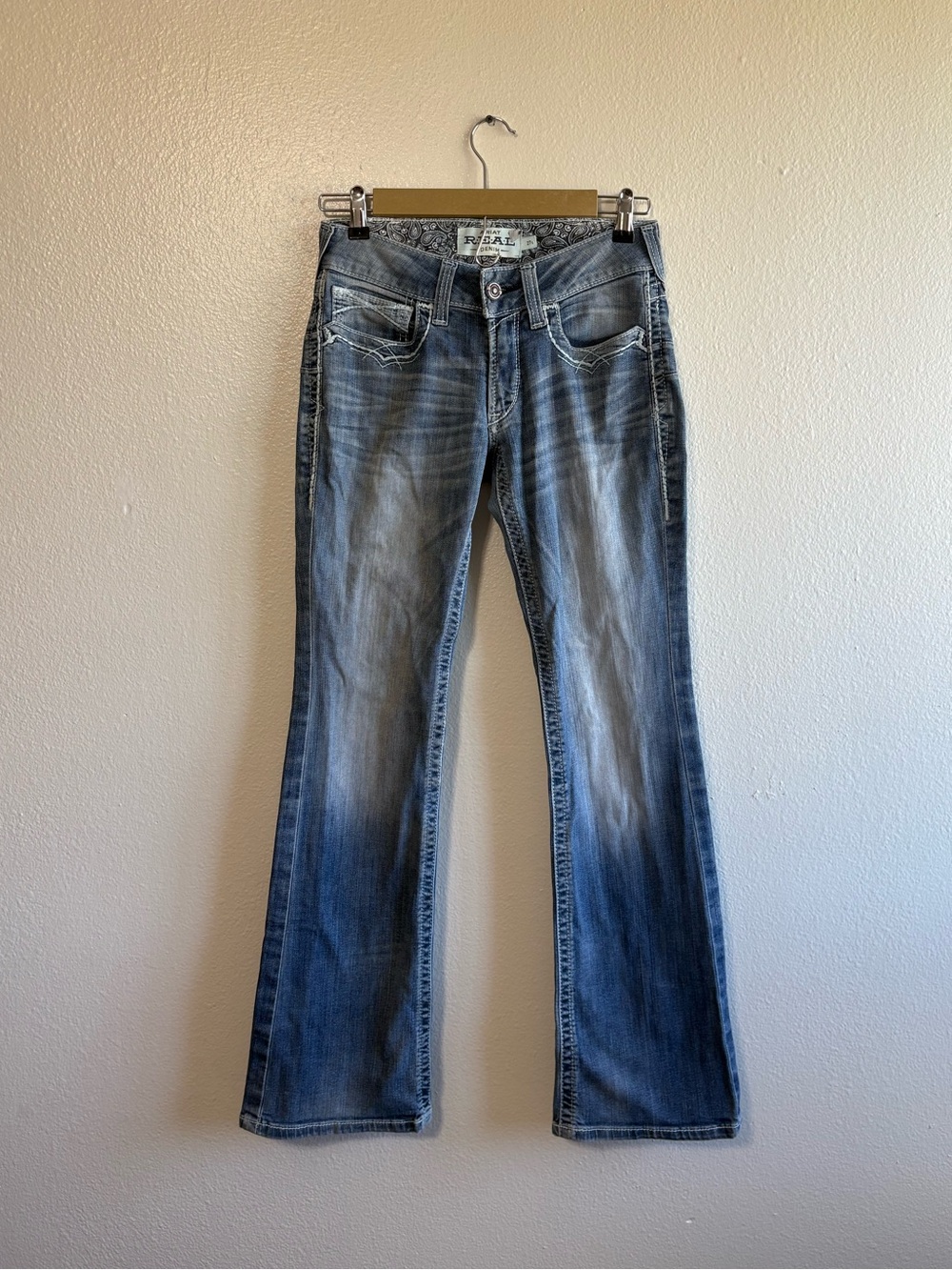 Ariat REAL Size 27S Marine Mid Rise Boot Entwined Faded‎ Wash Western Country